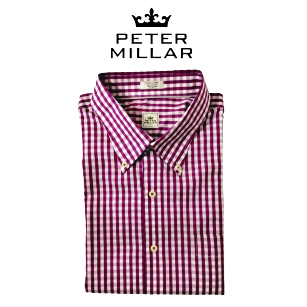 Peter Millar Men's XL Long Sleeve Button Down Shirt - Picture 3 of 4